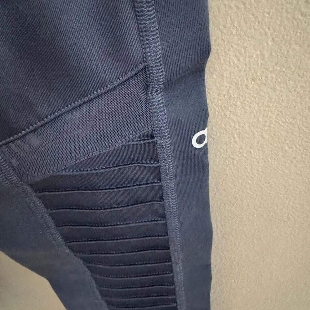 Alo yoga deep navy gray high waisted moto legging size XS